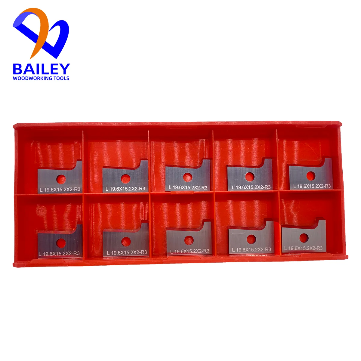 BAILEY 10PCS 19.6x15.2x2mm R3 Carbide Scraping Blade Woodworking Tools Knives Scraper For Edge Banding Machine
