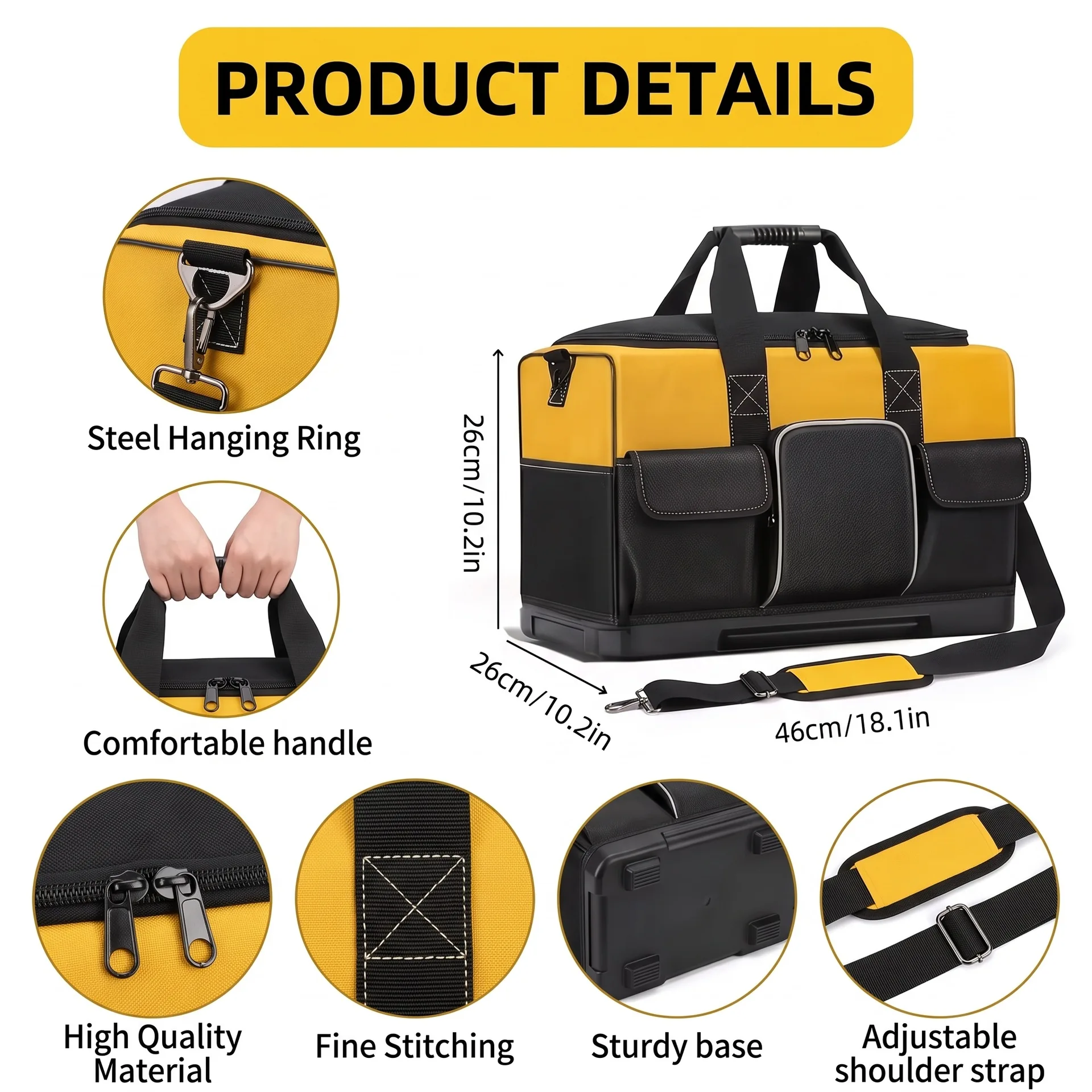DGEV Hardware tool kit, electrician specific wear-resistant hand-held tool kit, thickened Oxford cloth