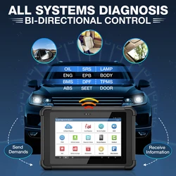 Nowy LAUNCH X431 PAD V ELITE Narzędzie diagnostyczne wszystkich systemów Kodowanie ECU Aktywny test Pełne resetowanie J2534 Programowanie samochodowego skanera OBD OBD2