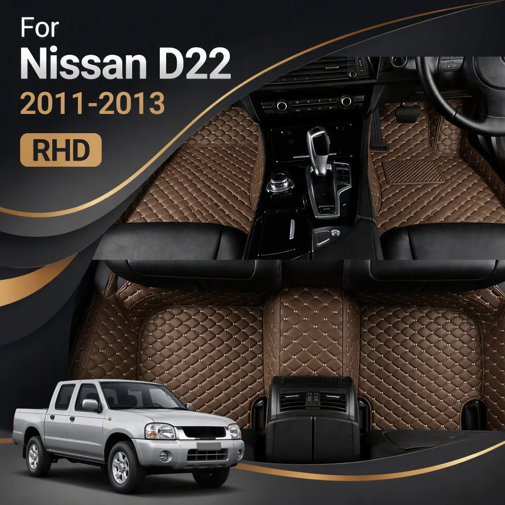 RHD Car Floor Mat for Nissan D22 2011 2012 2013 Custom Waterproof Leather Carpet Car Accessories Car Interior Decor Styling