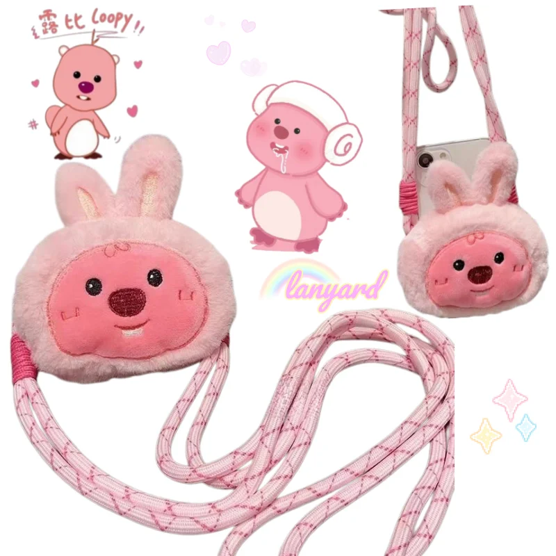 

Loopy pendant cartoon cute Creativity portable high aesthetic stylish personalized Girlish heart crossbody couple phone lanyard