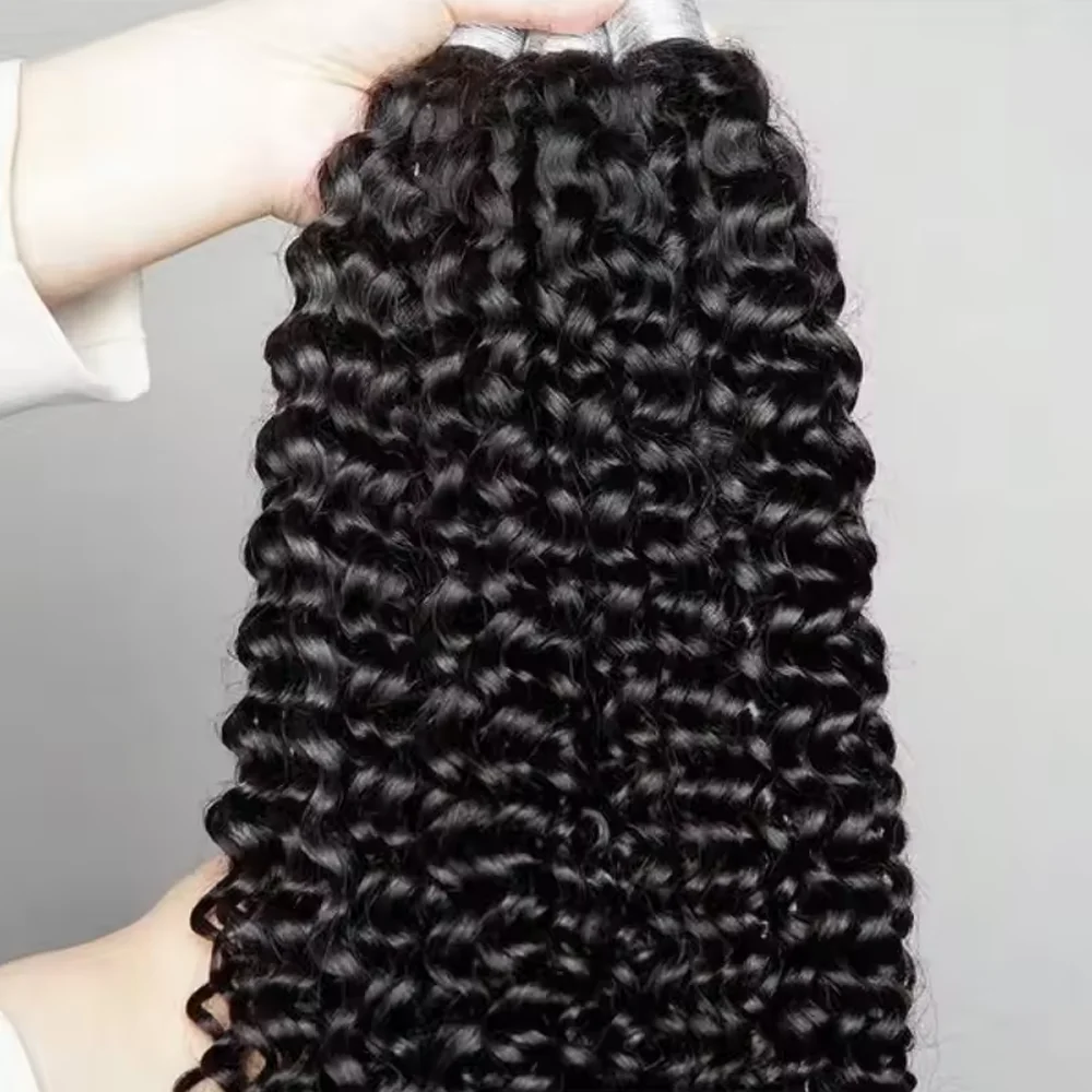 

12A 20 Inch Deep Water Wave Human Braiding Hair 110g No Weft Wet and Wavy Curly Bulk Hair for Boho Braids Soft Natural Texture