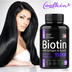 Biotin with Collagen and Keratin Supplement - Supports Hair, Skin and Nails