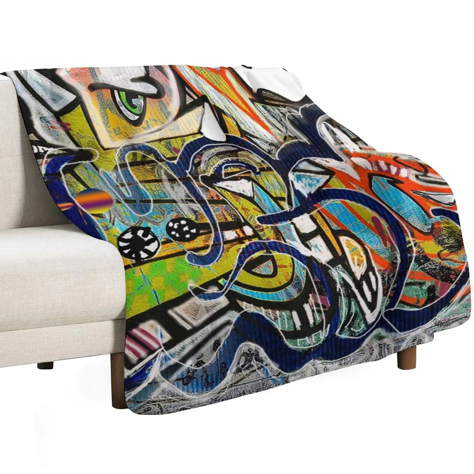 graffiti wall Throw Blanket decorative Polar Hairys Sofa Picnic heavy to sleep Blankets