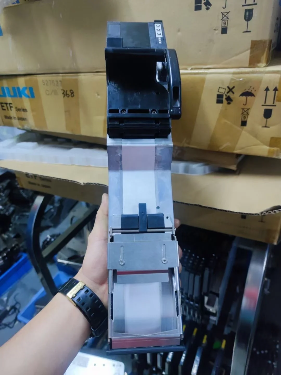 مرات جيدة Smt اختيار مكان مغذيات SS 32 مللي متر المغذية KHJ MC500 010 Soporte المغذية Smt