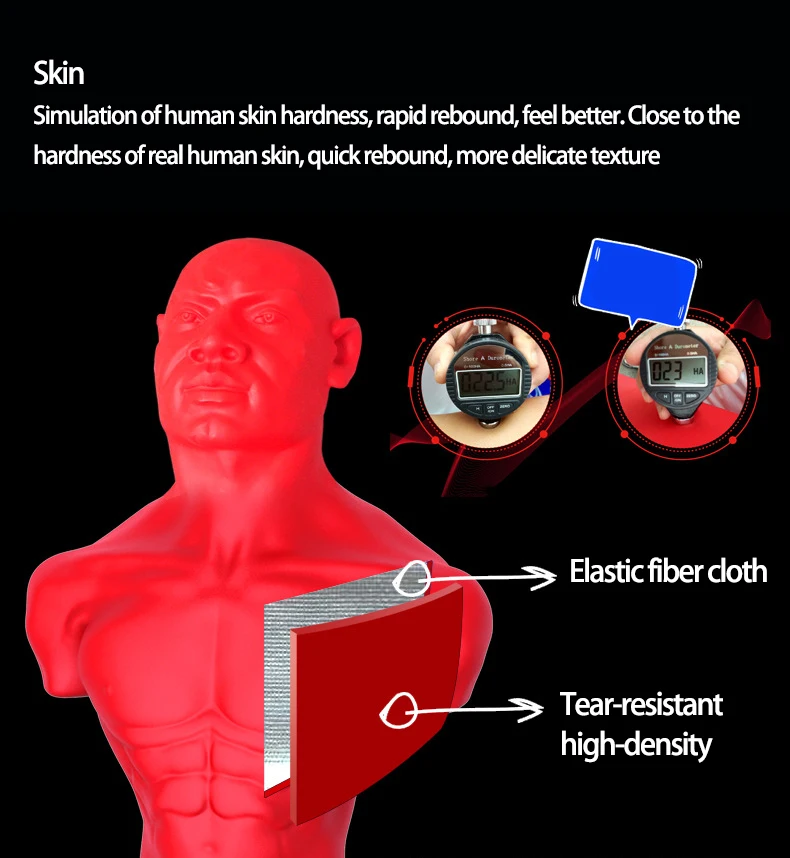 Professional Boxing Equipment Free Standing Silicone Human Shaped Bob Punching Bag Boxing Dummy