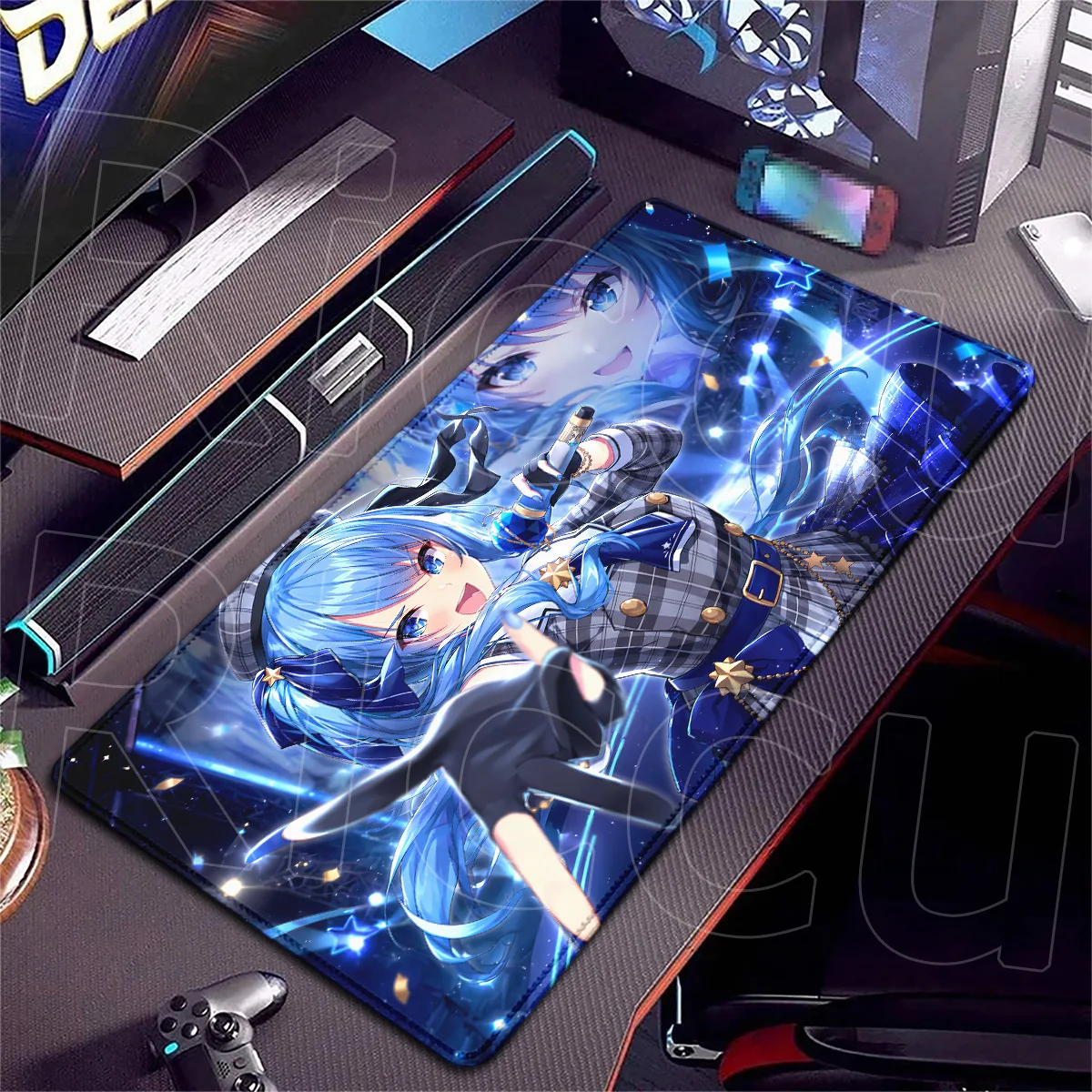 

Non-slip Computer Keyboard Mat Hololive Rubber Gaming Accessories New Hot Large Hoshimachi Suisei Mousepad Anime Laptop Desk Rug