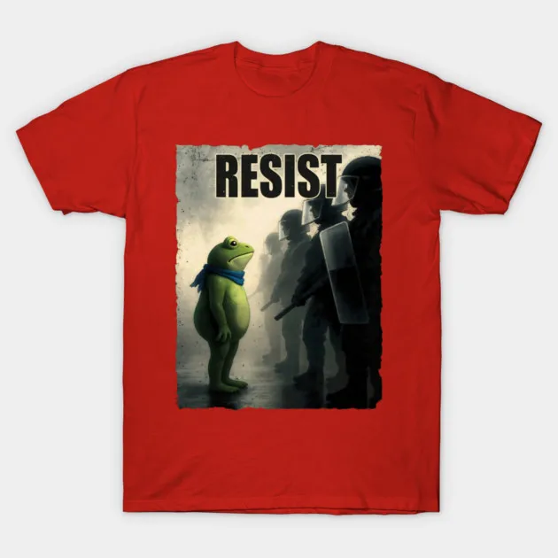 تي شيرت من القطن الخالص بنمط الطباعة الأساسي على شكل ضفدع بورتلاند يمكن ارتداؤه من قبل الرجال والنساء على طراز عصري بأكمام قصيرة