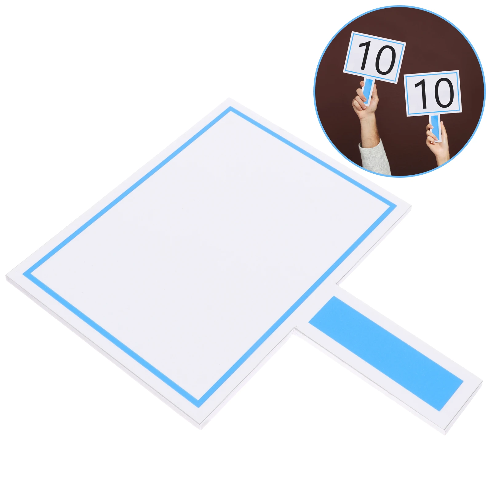 

2PCS Handheld Whiteboard Double Sided PVC Waterproof Score Board Auction Game Erasable Lap Board Airport Sign 20x25cm