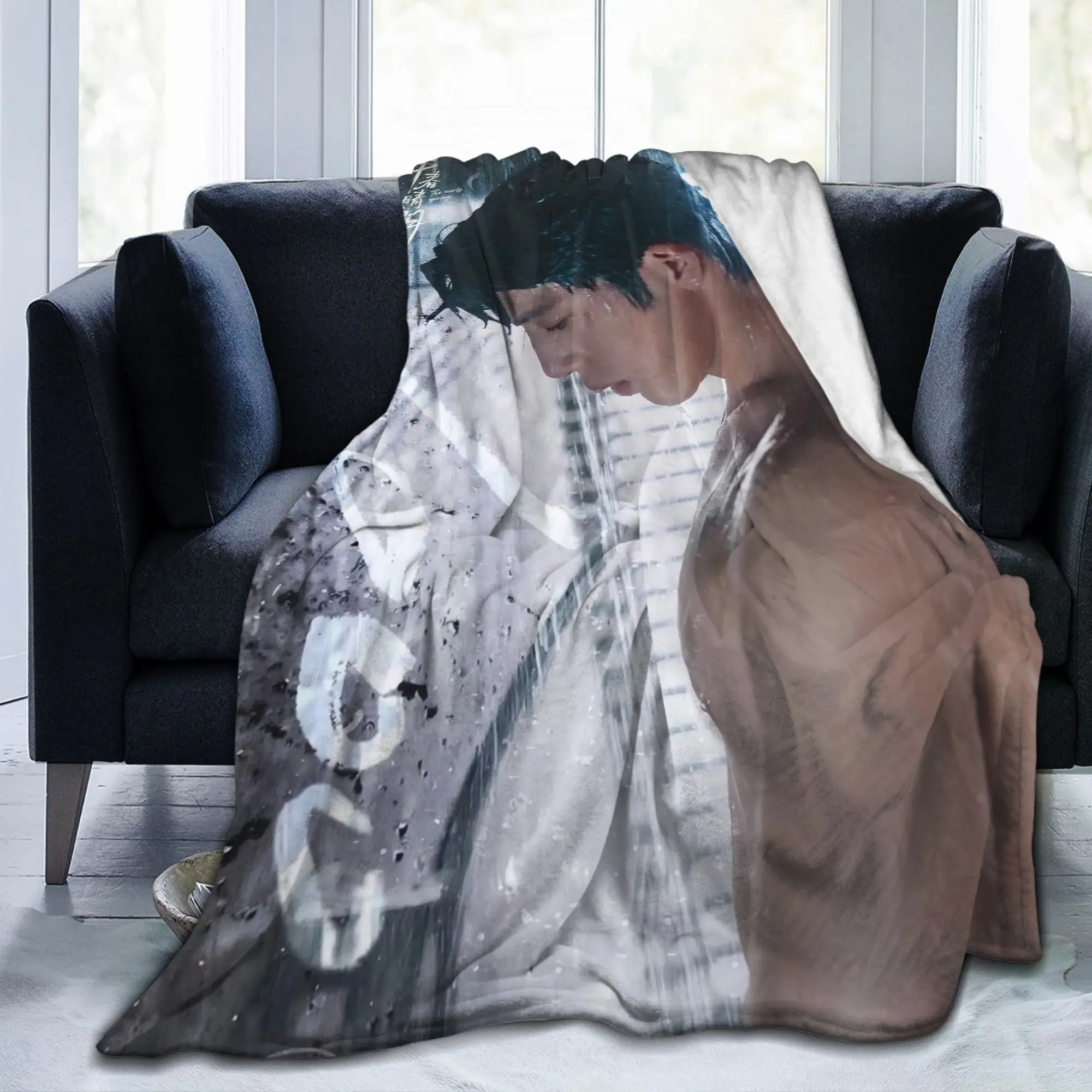 Early Spring Jing Boran Luan Nian Luke Blanket TV Flannel Warm Bedding Throw Blanket for Couch All Season Outdoor Thin