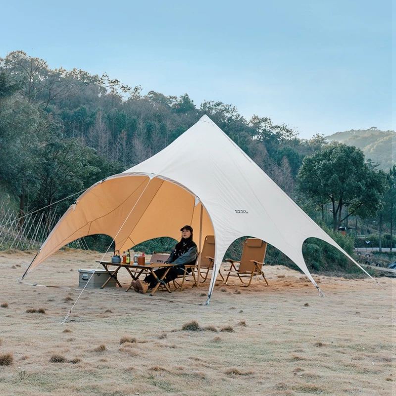 

Portable Double Automatic Canopy Tent UV Proof Nylon PVC Sun Shade Outdoor Travel Beach Camping Butterfly Pop Family Canopy