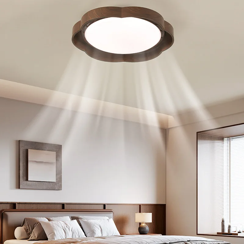 Mid Century Bladeless Fan Ceiling Light Full Spectrum Eye Protect Lamp Minimalist Bedroom Home Lighting