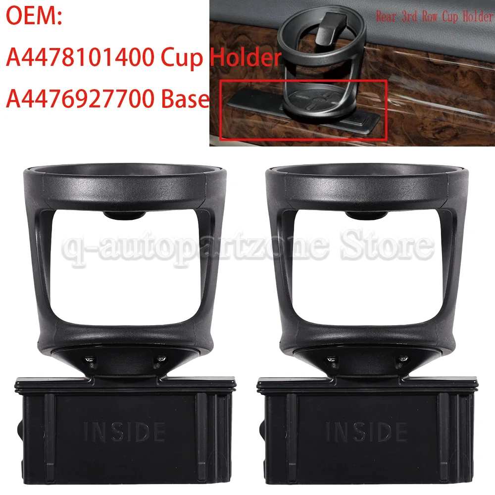 

A4478101400 2 PCS Rear 3rd Row Cup Holder For Mercedes Benz W447 Vito V Class 2015-2020 Cupholder Beverage Holder A4476927700