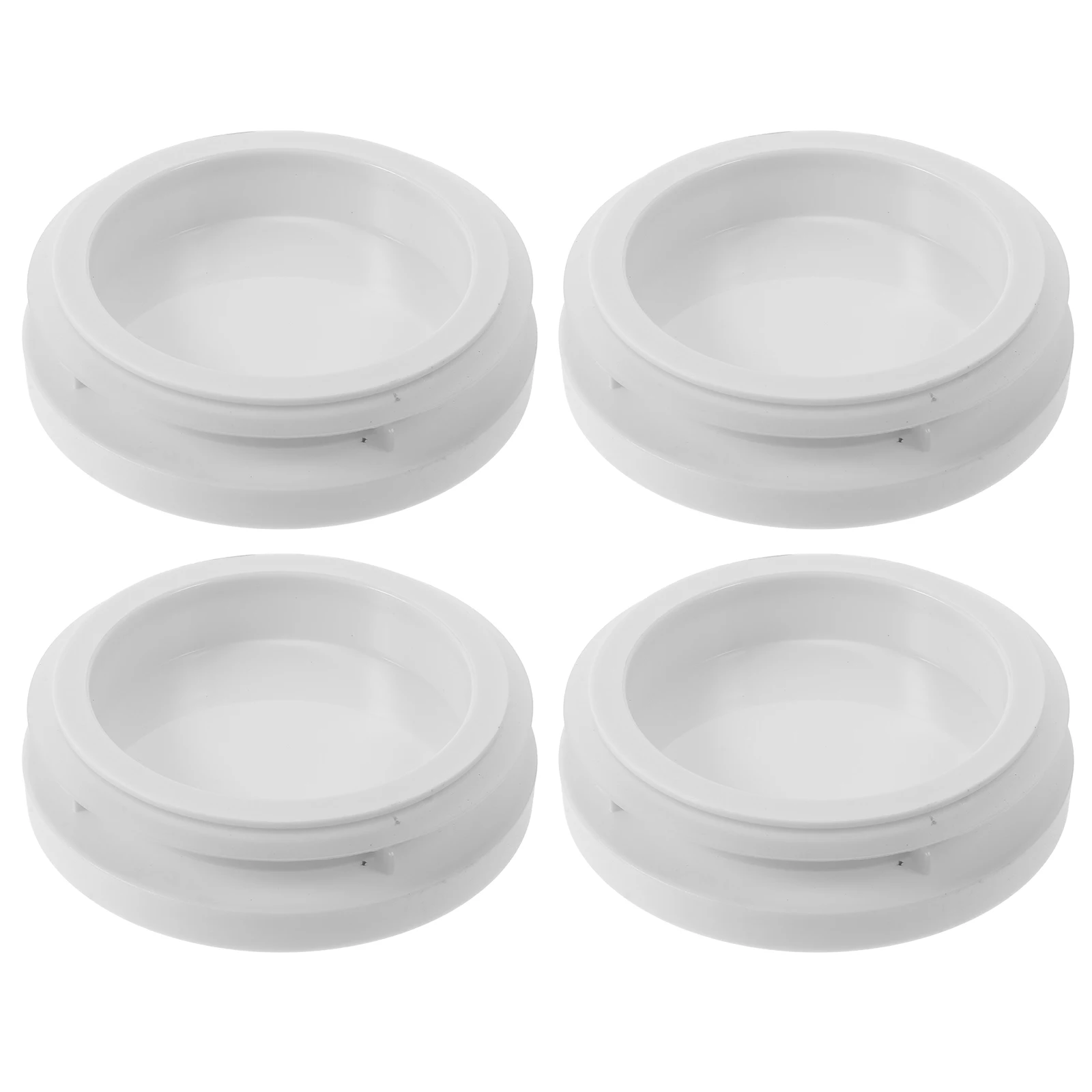 

4pcs Plastic Storage Lids Airtight Leak Proof Covers For Food Kitchen Tea Dried Fruits Reusable Wide Mouth Bottle Replacement