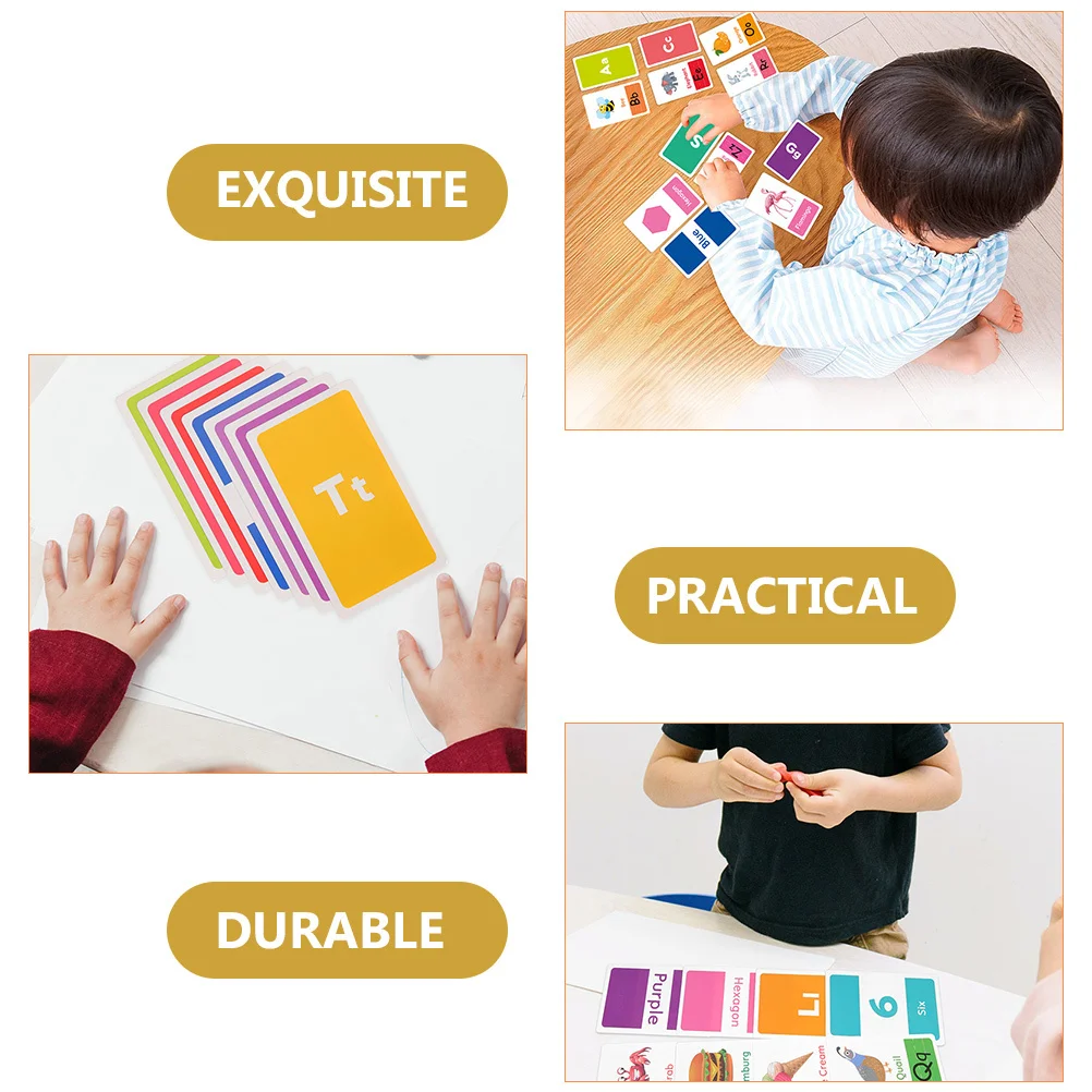 

58 Sheets Sensory Flash Cards for Toddlers Educational Children Accessories Cognitive Learning Anti-Glare Treatment