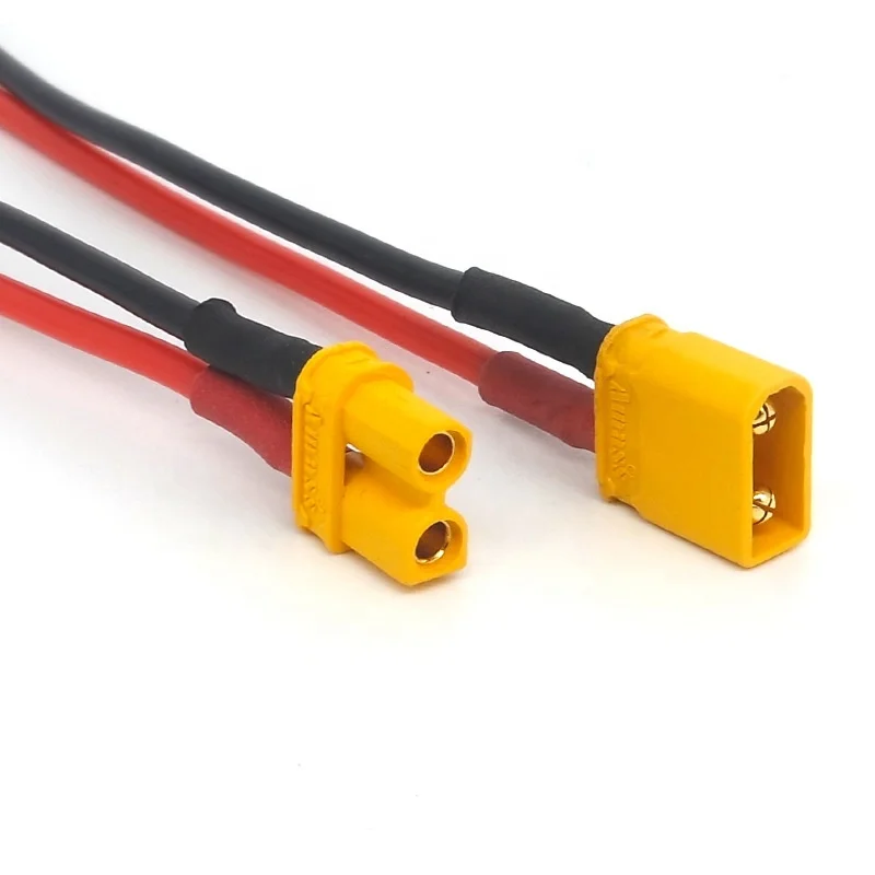 50PCS Amass XT30U Plug Adapter Wire 16AWG 150mm Cable Lead Female Male Connector For RC ESC Lipo Battery Drone Parts XT30 XT30U