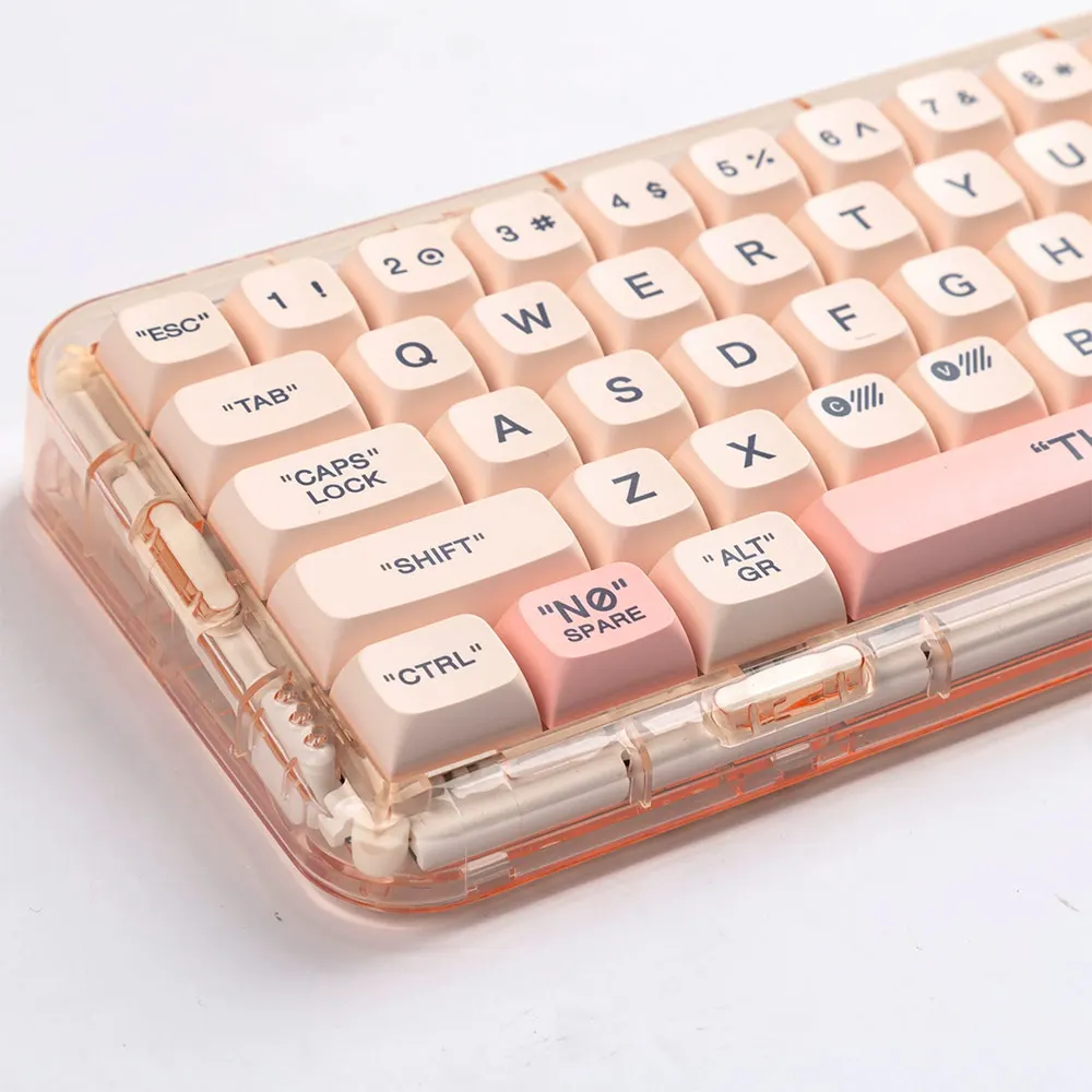 USLION 140 Keys XDA Profile Pink Keycaps PBT Dye Sublimation Key Caps for Gaming Mechanical Keyboard  MX Switches Custom DIY Kit