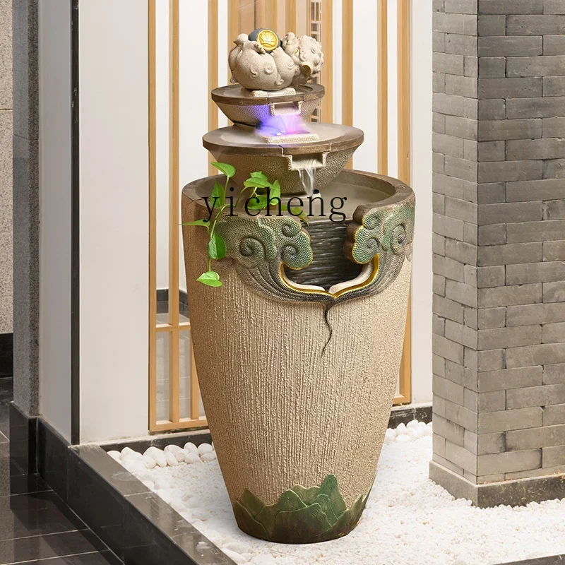 i10--Flowing Water Fountain Office Living Room Circulating Water Transfer Ball Feng Shui Wheel Feng Sheng Shui