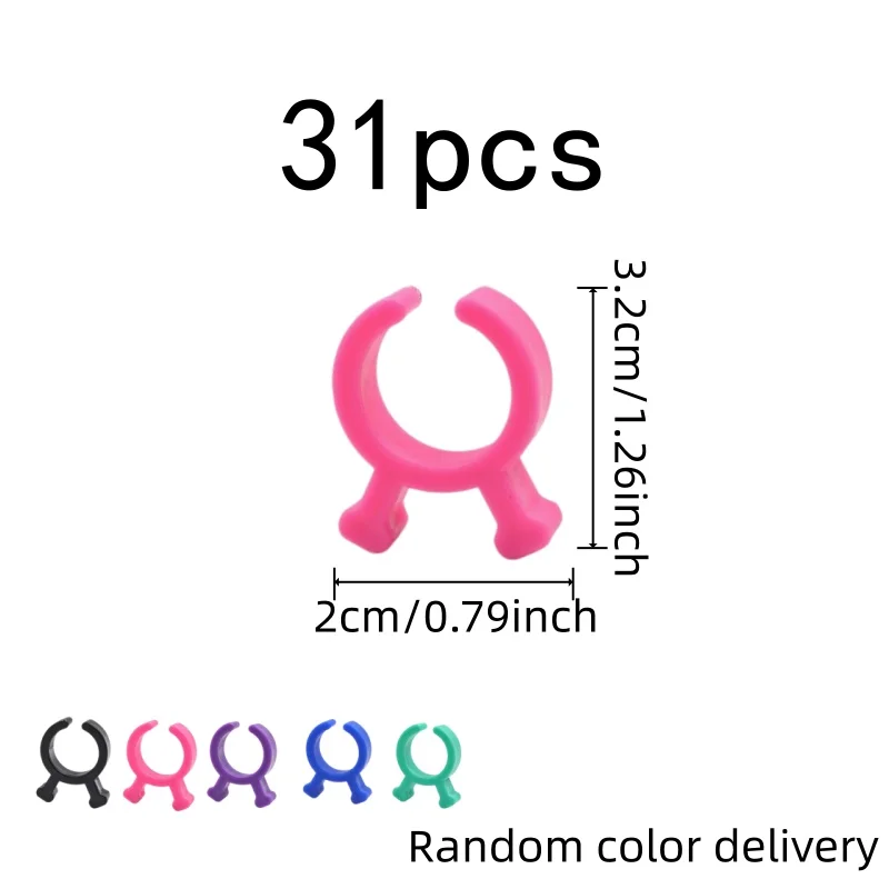 Spool Clips 31 pcs, Random Color Assortment, Anti-Loose Secure Fit, for Sewing Machine Use, Multipurpose