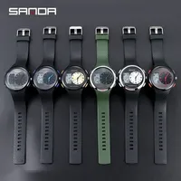 SANDA Digital Watch Men Military Army Sport Quartz Wristwatch Original Top Brand Luxury LED Waterproof Male Electronic Clock 763