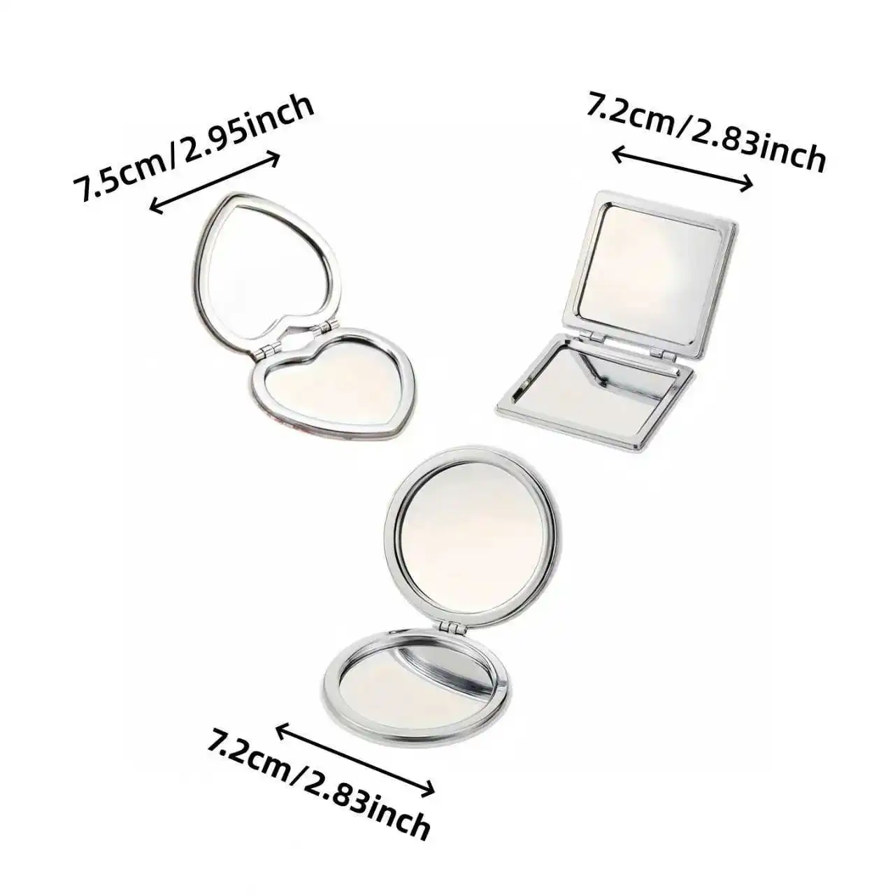 1 موضوع ماندالا للرسم الماسي DIY، مرآة صغيرة قابلة للطي مناسبة للسيدات للحمل بشكل مريح عند الخروج