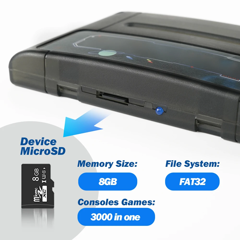 Cartucho de juego 3000 en 1, tarjeta Flash V1 para SNES Super Famicom, 16 bits, versión US/EU/JP, consola de videojuegos