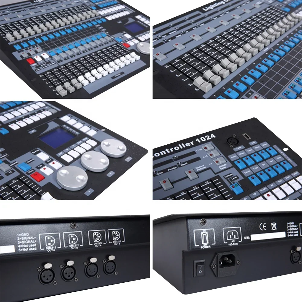 Dmx Controller, Dmx Console, DMX 512 Stage DJ Light 1024 Controller Lighting Mixer Board Console Controller Panel for Stage