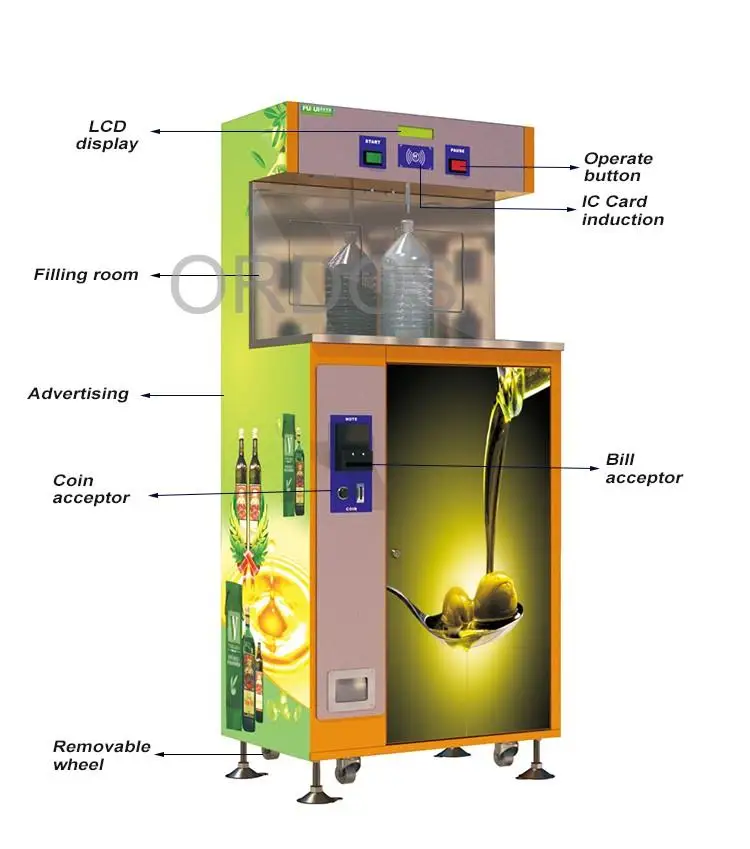 High Quality Automatic cooking oil vending machine