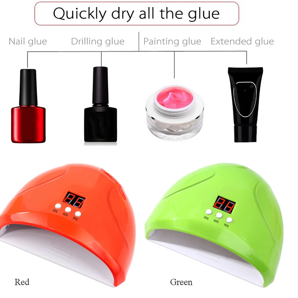 12 LED 36 W Nagel Gel Polish Droger Smart Sensor Uv Lamp Gel Curing Timer LCD Display Manicure Tool nagel Droger Machine