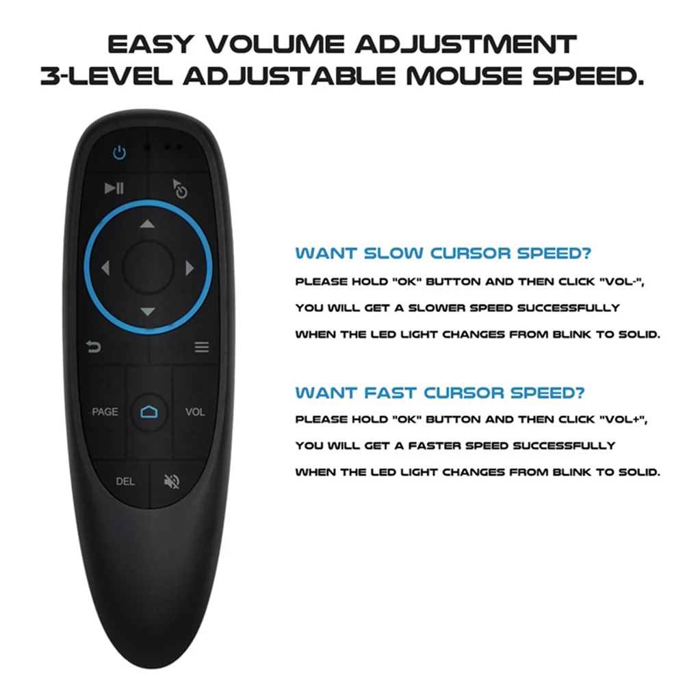 Replacement Air Mouse Remote Conference Presentation Gyroscope Learning Plastic Black Remote Control High Quality