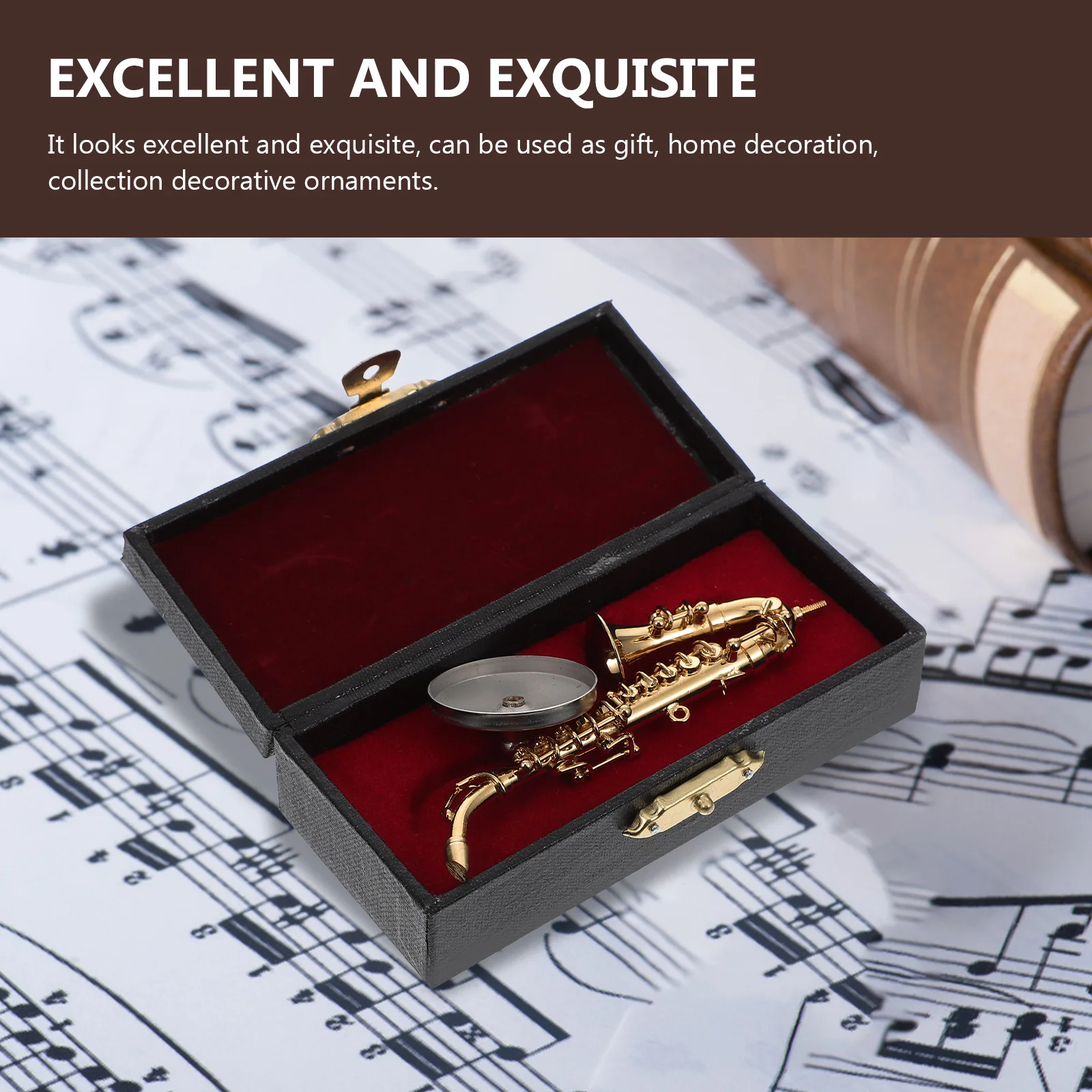 

Saxophone Ornament Miniature Musical Instrument Ornaments Delicate Small Instruments