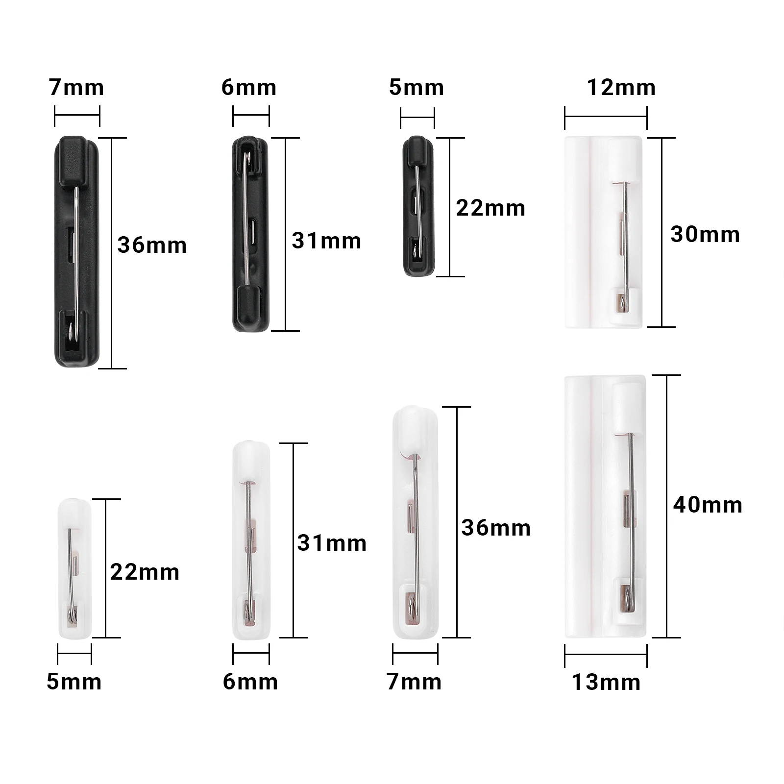 20 قطعة بروش المشبك شارة ذاتية الصنع دبابيس بروش بار دبابيس المشبك الخلفي دبوس لوازم الزفاف DIY بها بنفسك صنع اسم شارة بروش مجوهرات #6