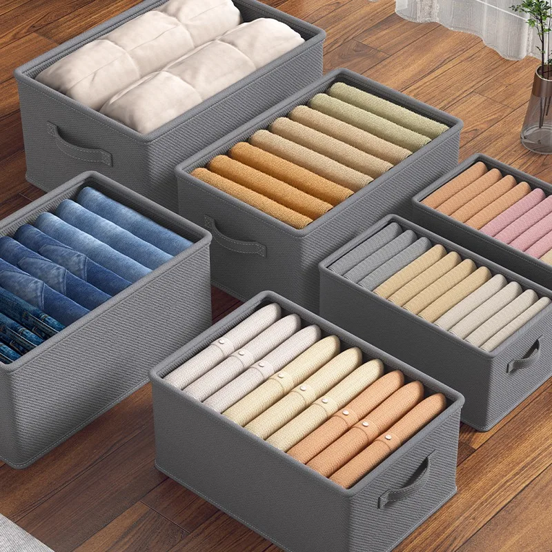 Trousers Clothes Organizer Jeans Storage Box Cabinets Drawers Organizers  Wardrobe Underwear Bra Socks Artifact Compartment Box