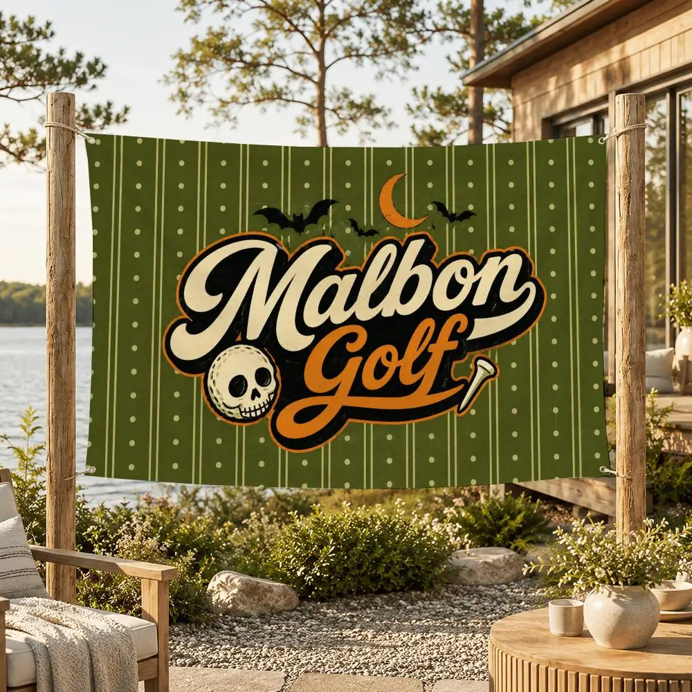 Marke Malbon Golf-Flaggen Minimalistische Stoff-Flaggen Outdoor-Gartenbanner Hängeschild für Laden- und Heimdekoration – Detail 13
