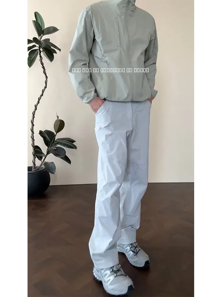 

American Sle Lightweight Qui Dry Nylon Casual Pants Men's Summer Breathable Waterproof Straight Leg ell Pants