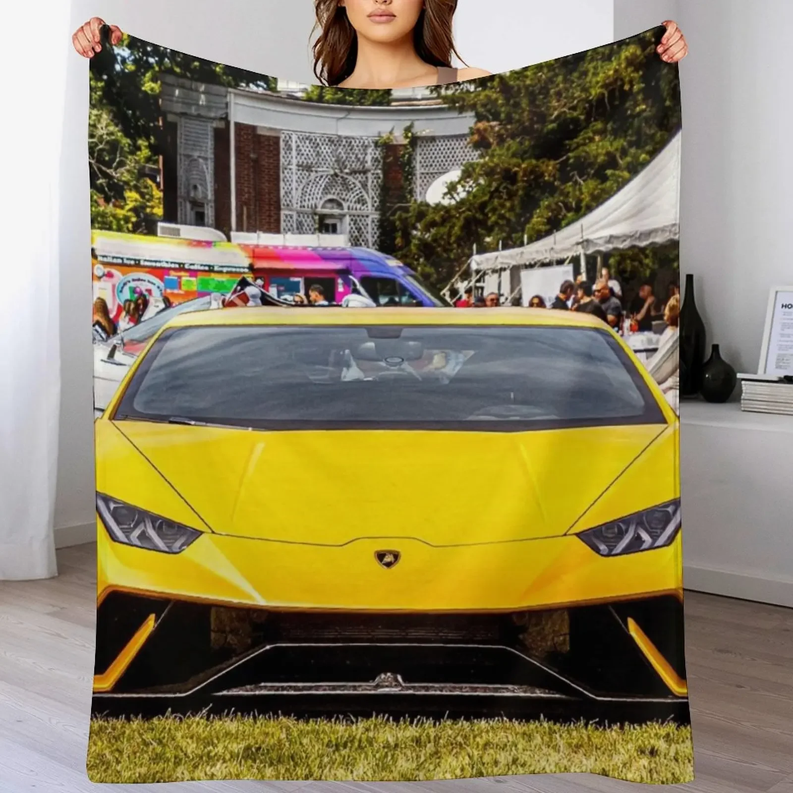 

Yellow Huracan Throw Blanket Nap Thin Thermals For Travel Bed covers Blankets