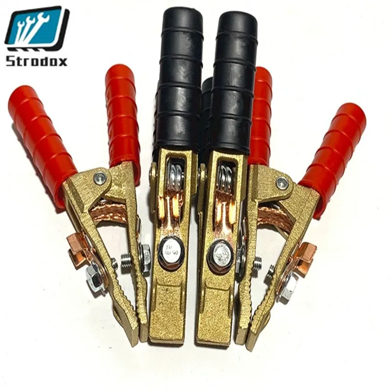 Brass Argon Arc Welding Ground Clip SY-260D With Copper Belt Household Iron Wire Clip Electric Pliers Black And Red Optional