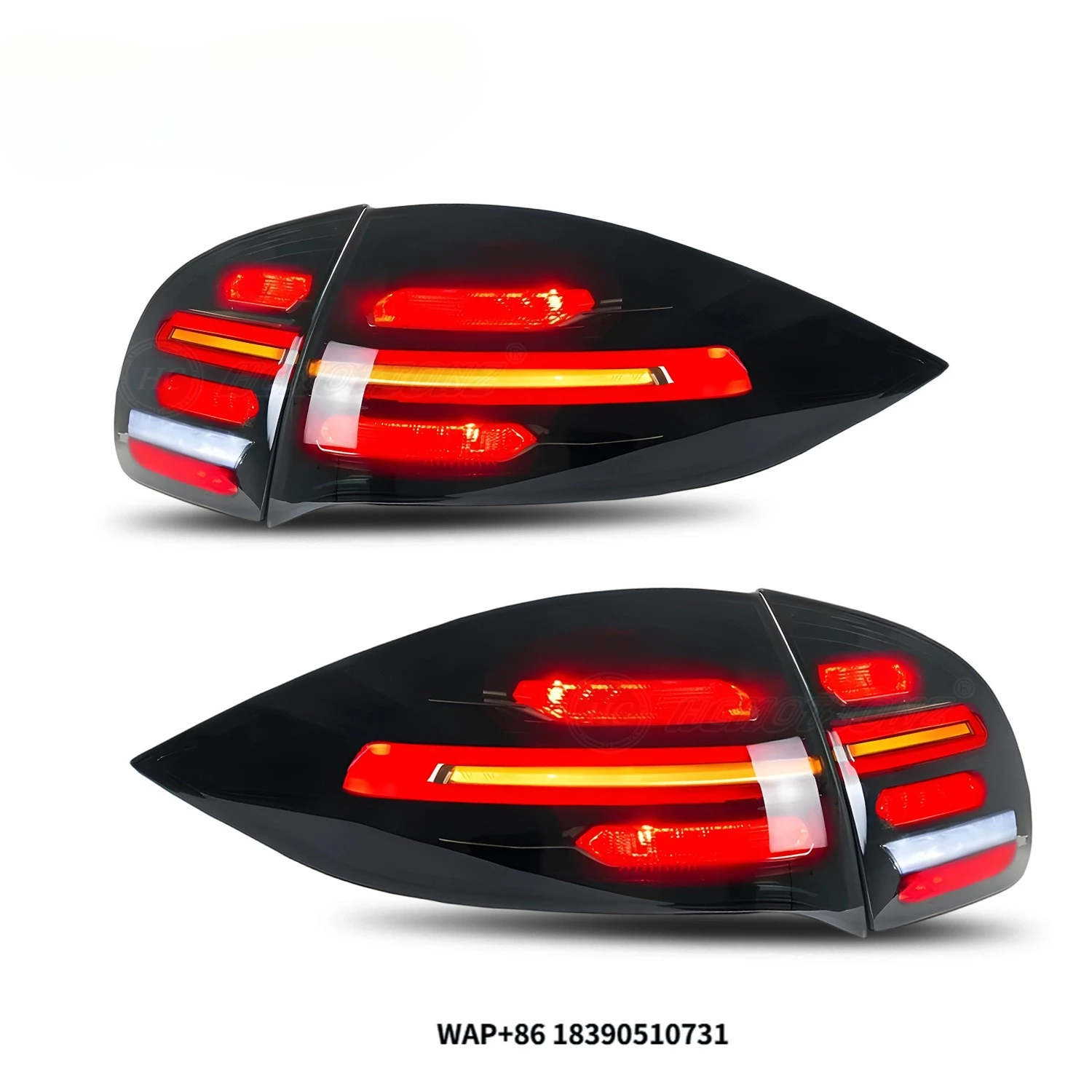 HCMOTIONZ LED Tail Lights for 2011-2014 DRL Sequential Signal Car Rear Lamps Assembly