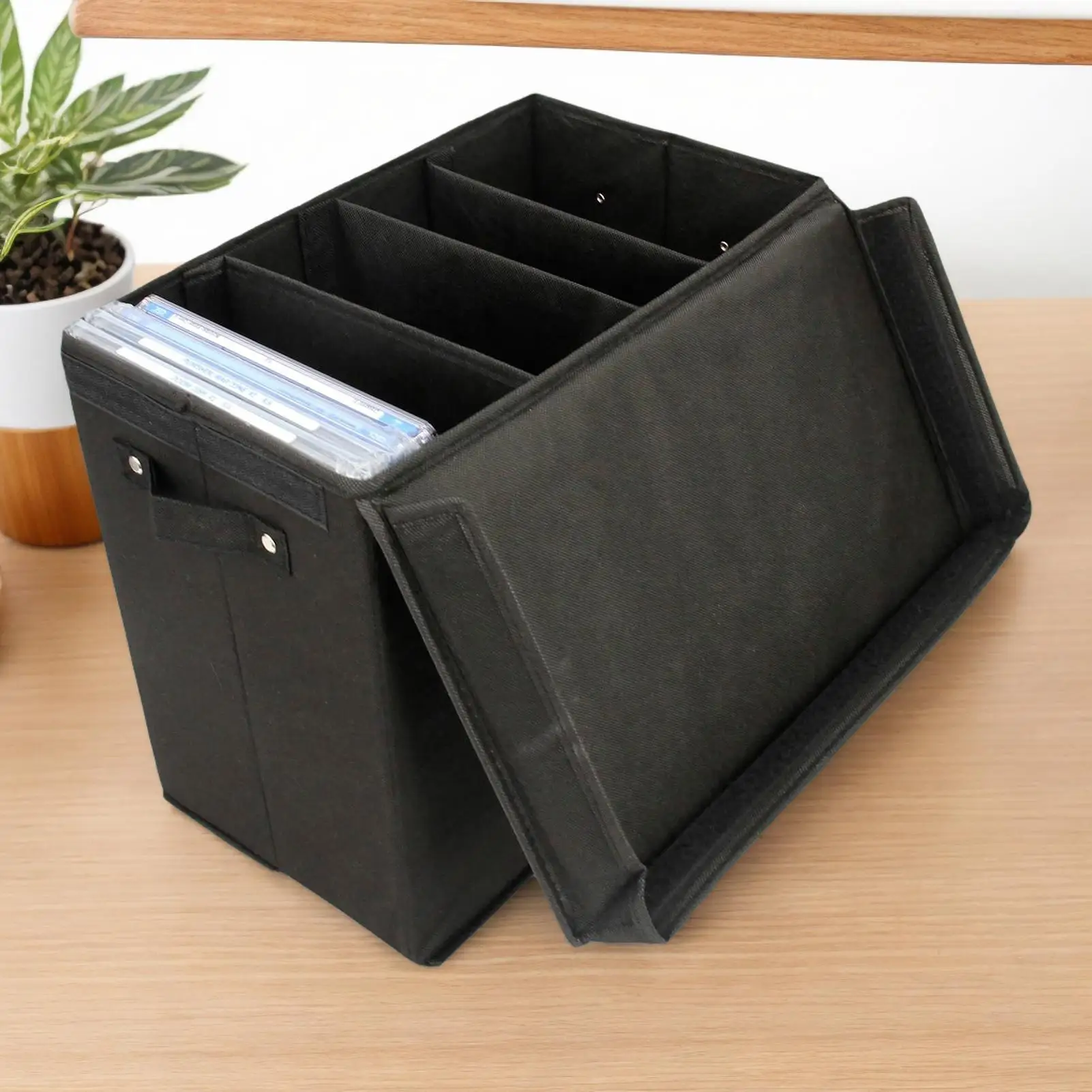 

Comic Book Storage Box Graded Comic Book Storage Case With 3 Dividers Stackable Document Organizer Bin With Carrying Handle For