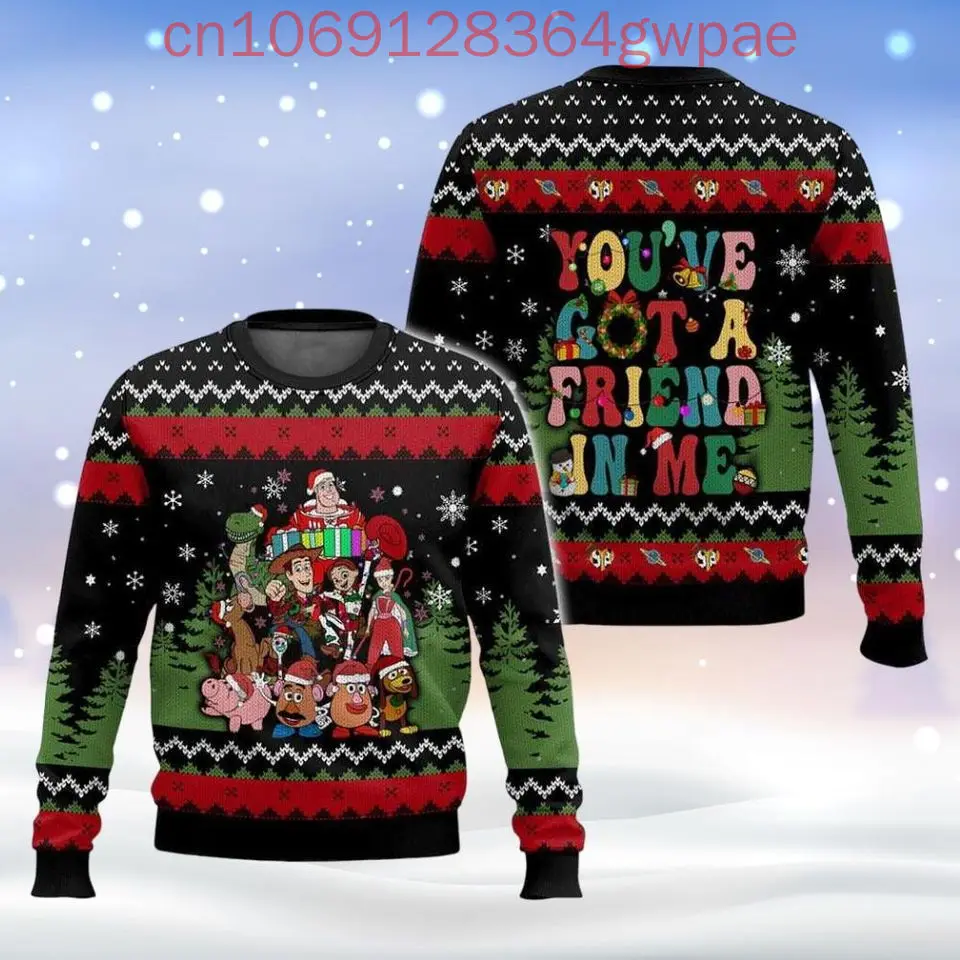 Toy Story Buzz Lightyear Christmas Ugly Sweater Men's Womens 3d Ugly Sweater Disney Ugly Christmas Sweater Anime Xmas Sweater