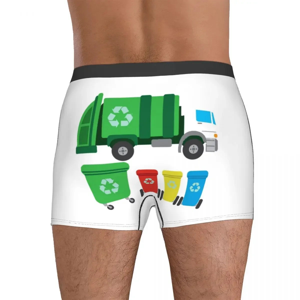 Boxer Underpants Shorts Garbage Truck Recycling Panties Male Soft Underwear for Homme Man Boyfriend Gift