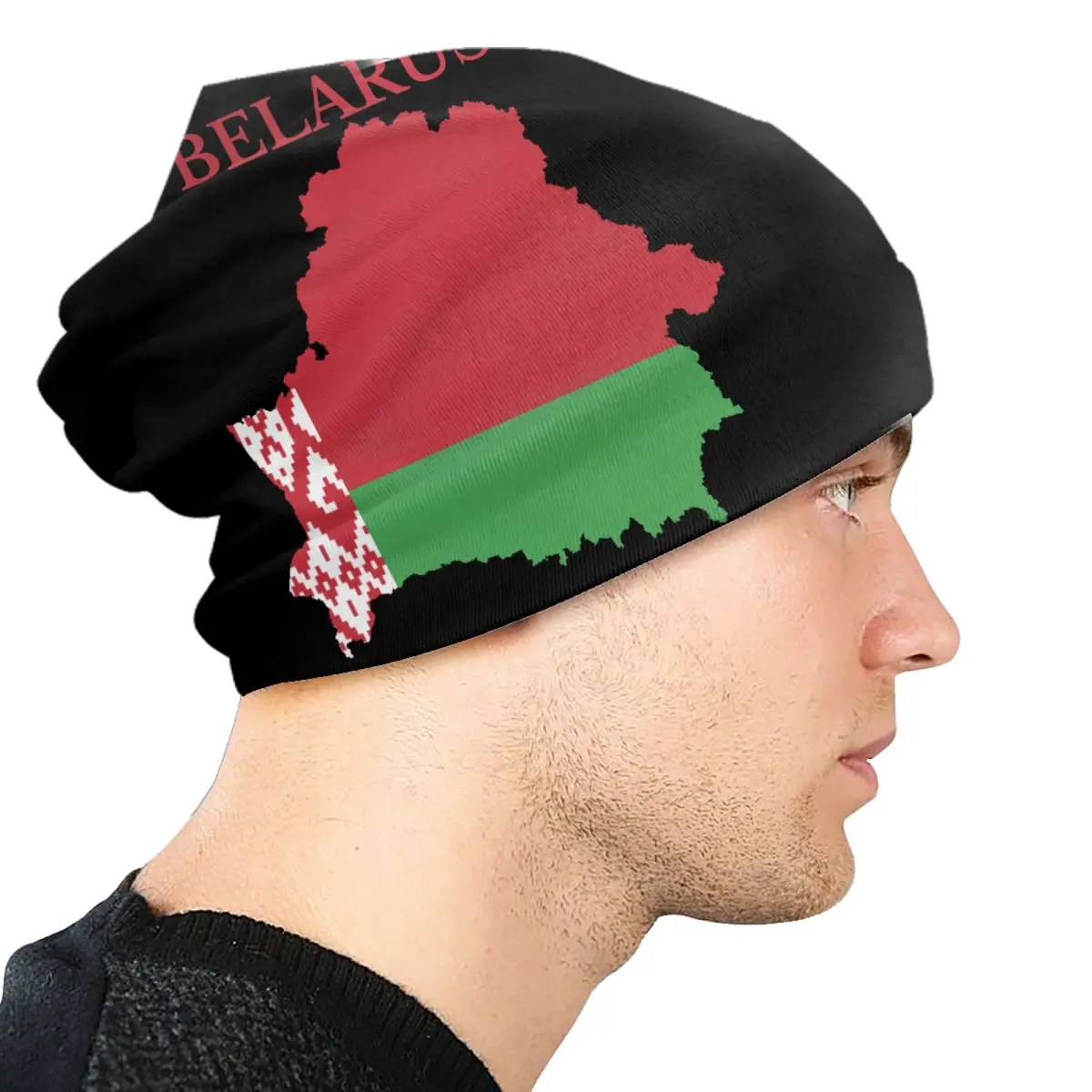 Unisex Custom Rússia Mapa Skullies, Gorros, Bonés, Bonnet, Quente, Malha, Mapa, Inverno, Moda, Adulto, República, Patriótico, Mapa, Adulto