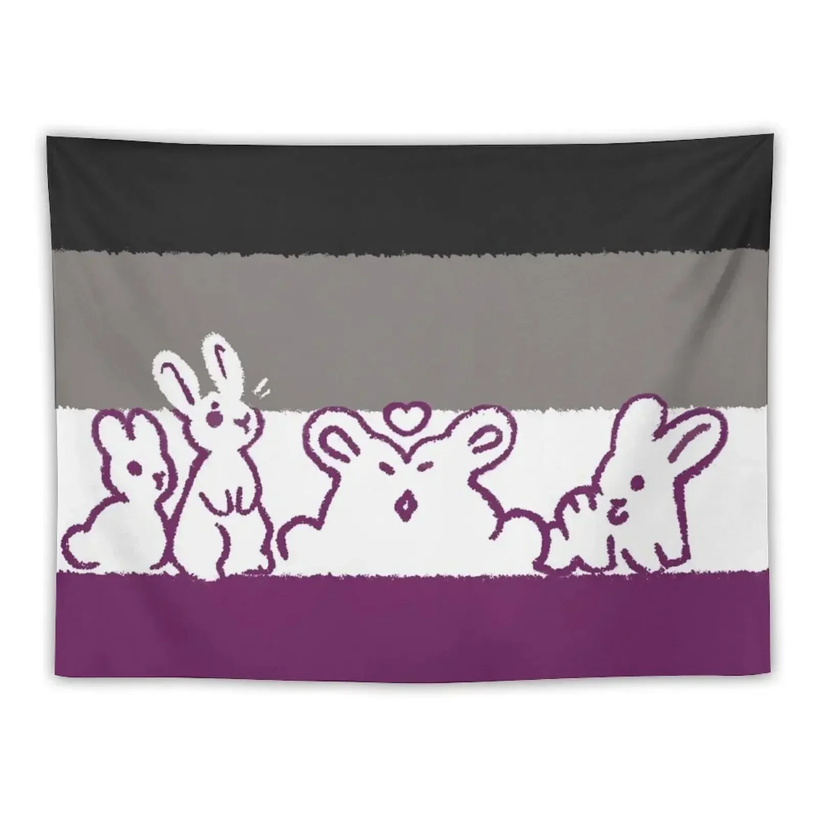 Ace Flag Bunnies Tapestry Room Decor Aesthetic Home Decorations Tapestry