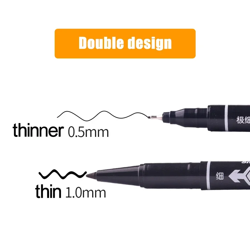 Tattoo Marker Pen 0.5mm-1mm Piercing Marker Tattoo Skin Marker Scribe Permanent Makeup Tattoo Supply 1pcs
