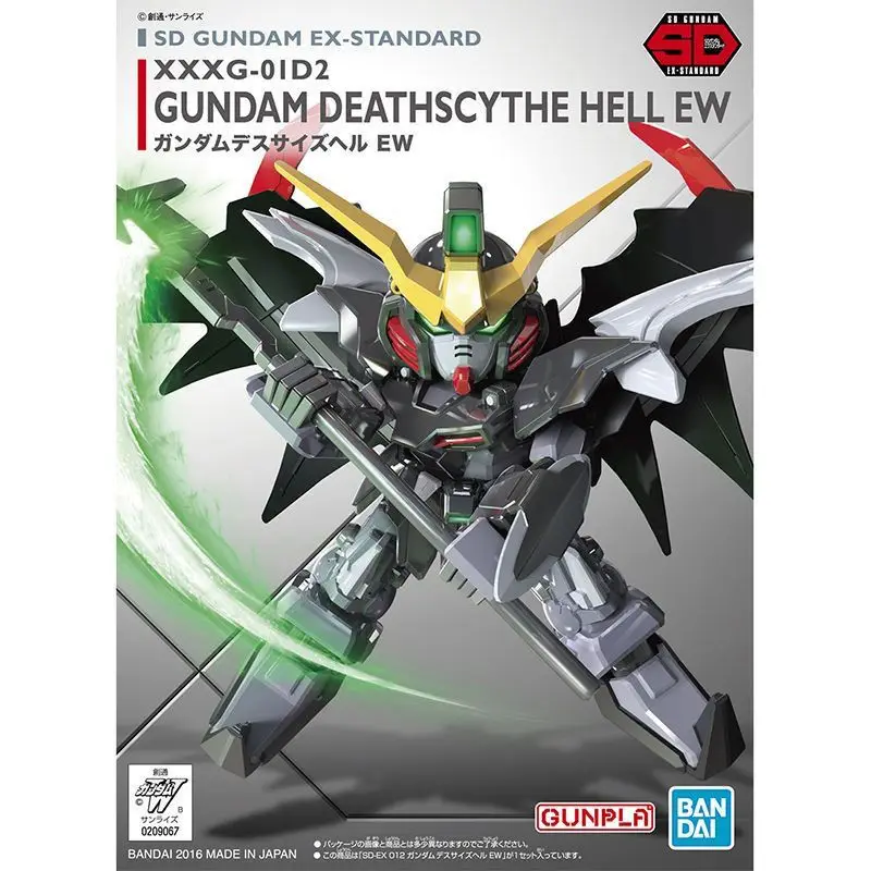 In Stock BANDAI Anime SDEX EX-Standard XXXG-01D2 Gundam DEATHSCYTHE HELL EW Assembly Plastic Model Kit Action Toys Figures Gift