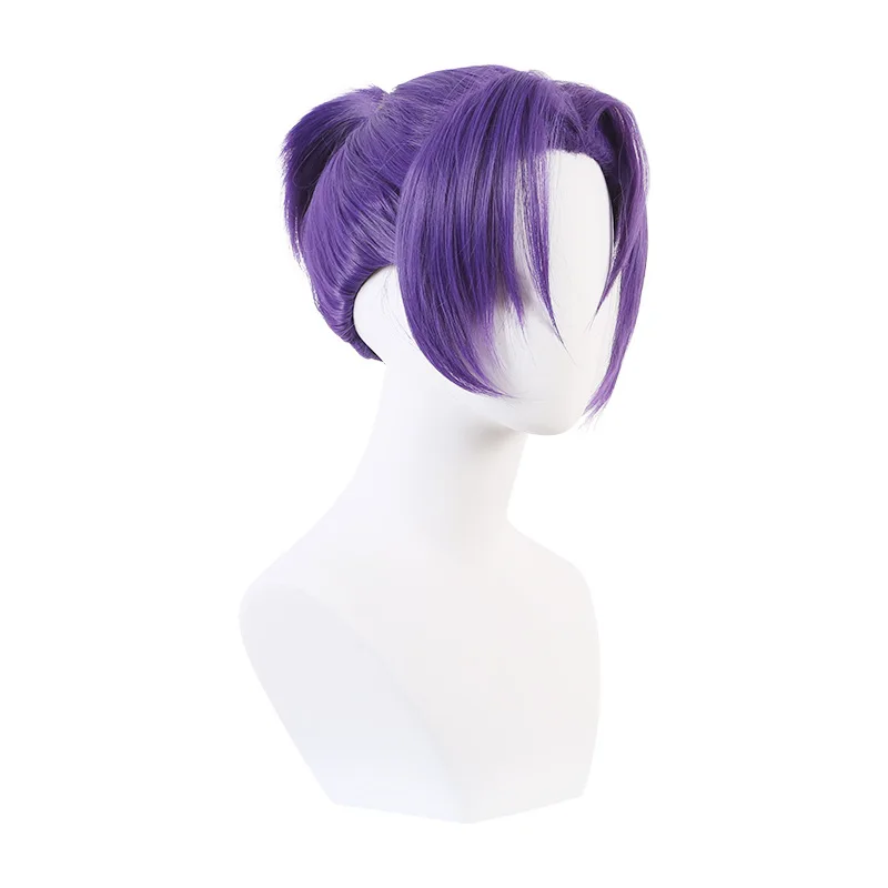 Peluca de Cosplay Ogami Reika, peinado atado de una pieza púrpura, accesorio para el cabello de Cosplay de Anime de prisión azul