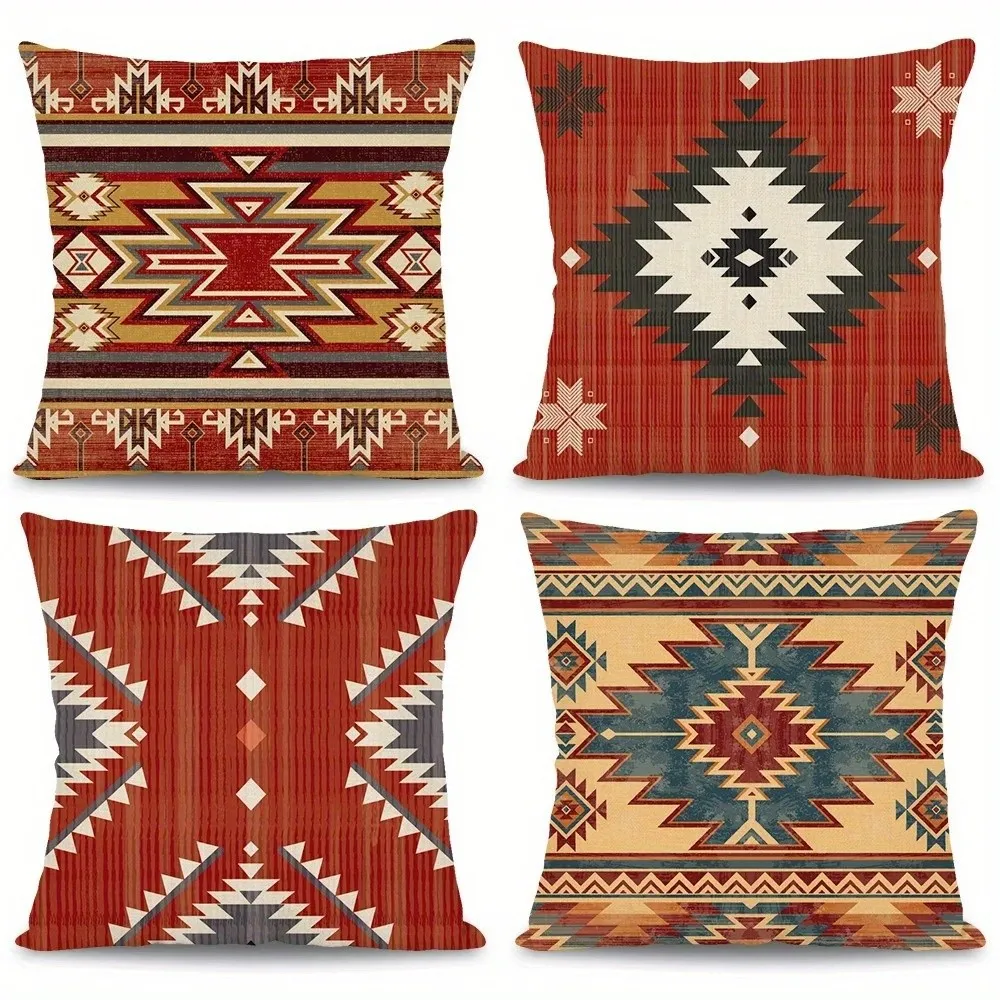 Aztec Pattern Decorative Pillow Covers Pattern Cushion Cover Suitable For Sofa Bedroom Car Pillow Cover