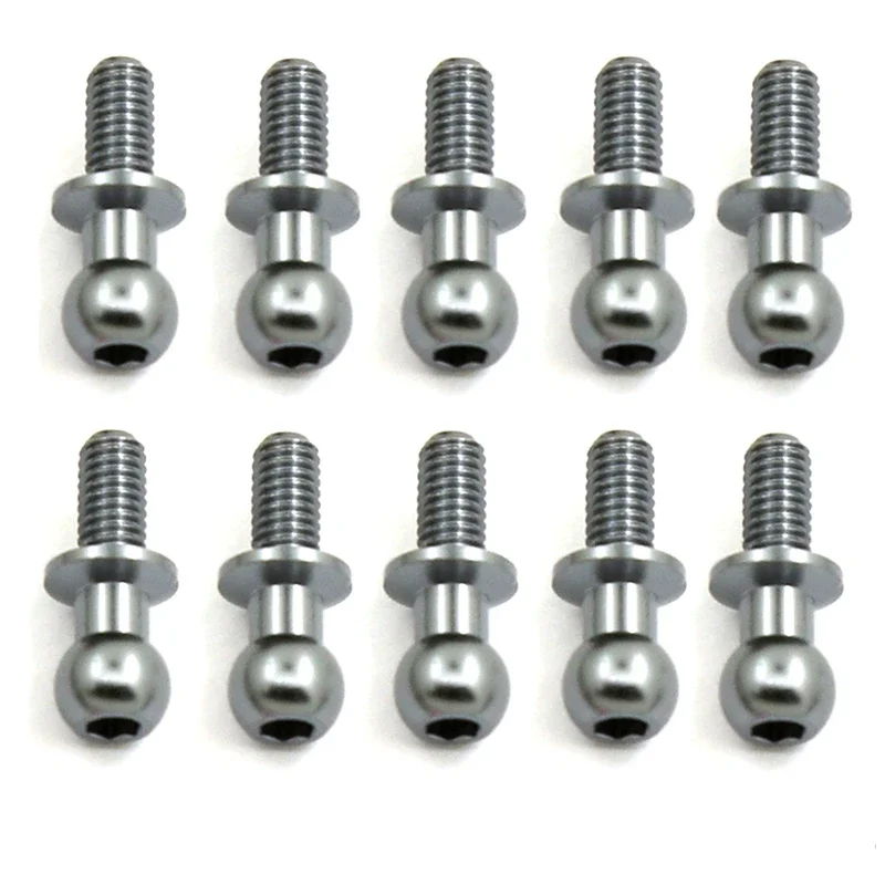 10Pcs M3 Metal Hex Ball Head Screws for Tamiya TT01 TT02 Sakura D5 1/10 RC Drift Car Spare Parts Universal