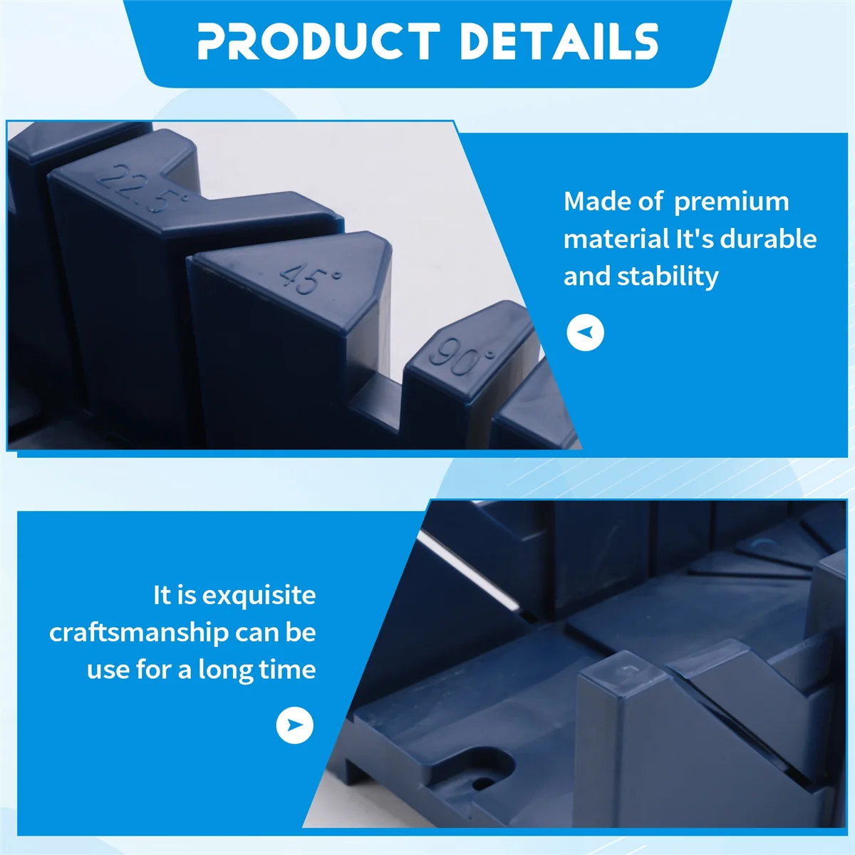 CHCH Miter Saw Cabinets Wood Cutting Clamping Miter Saw Box Wood Gypsum Oblique Angle Cutting Tool S