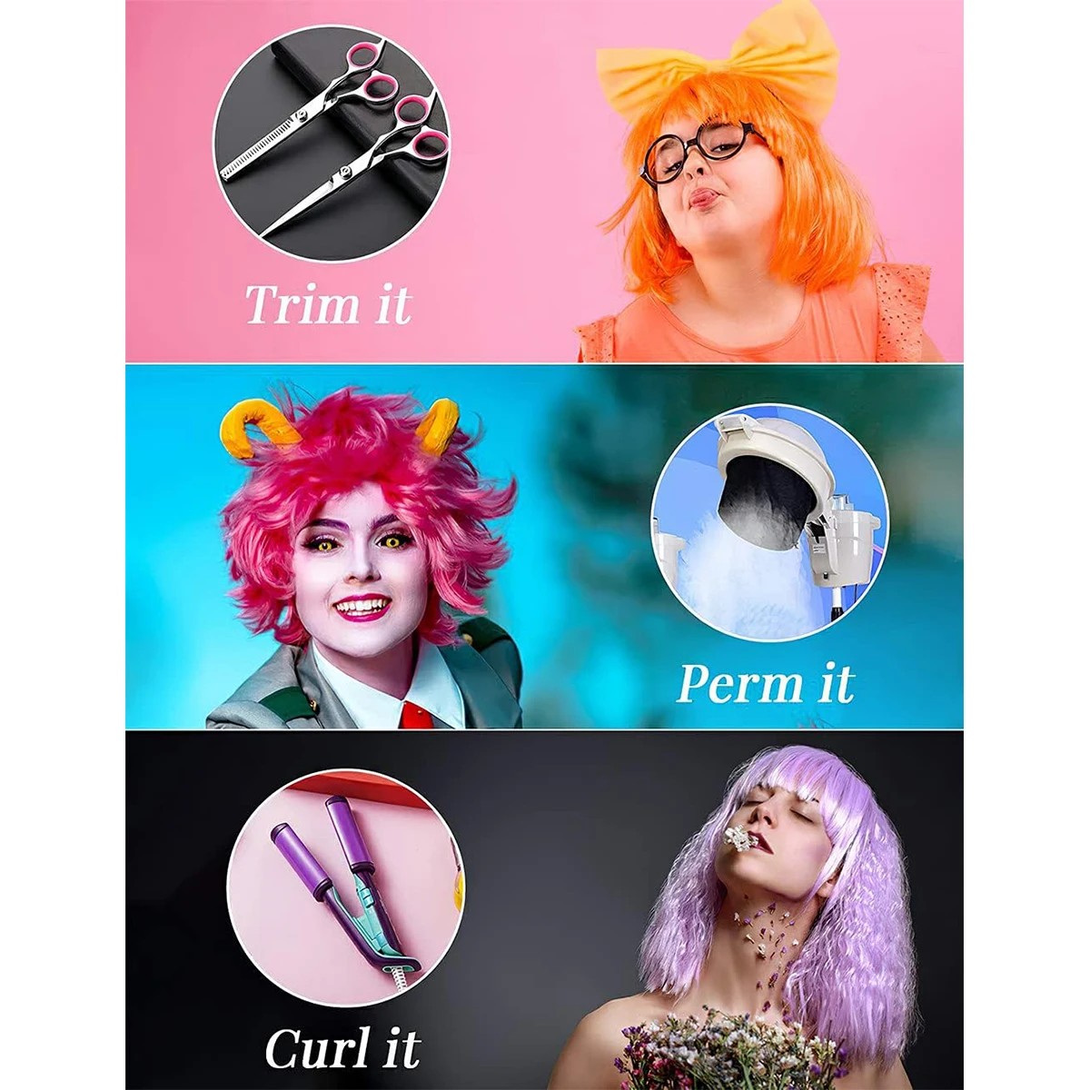 12 インチ/30 センチメートル ファッション レディース ショート ストレート フラット バングス ボブ 合成ウィッグ (グリーン)